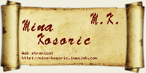 Mina Kosorić vizit kartica